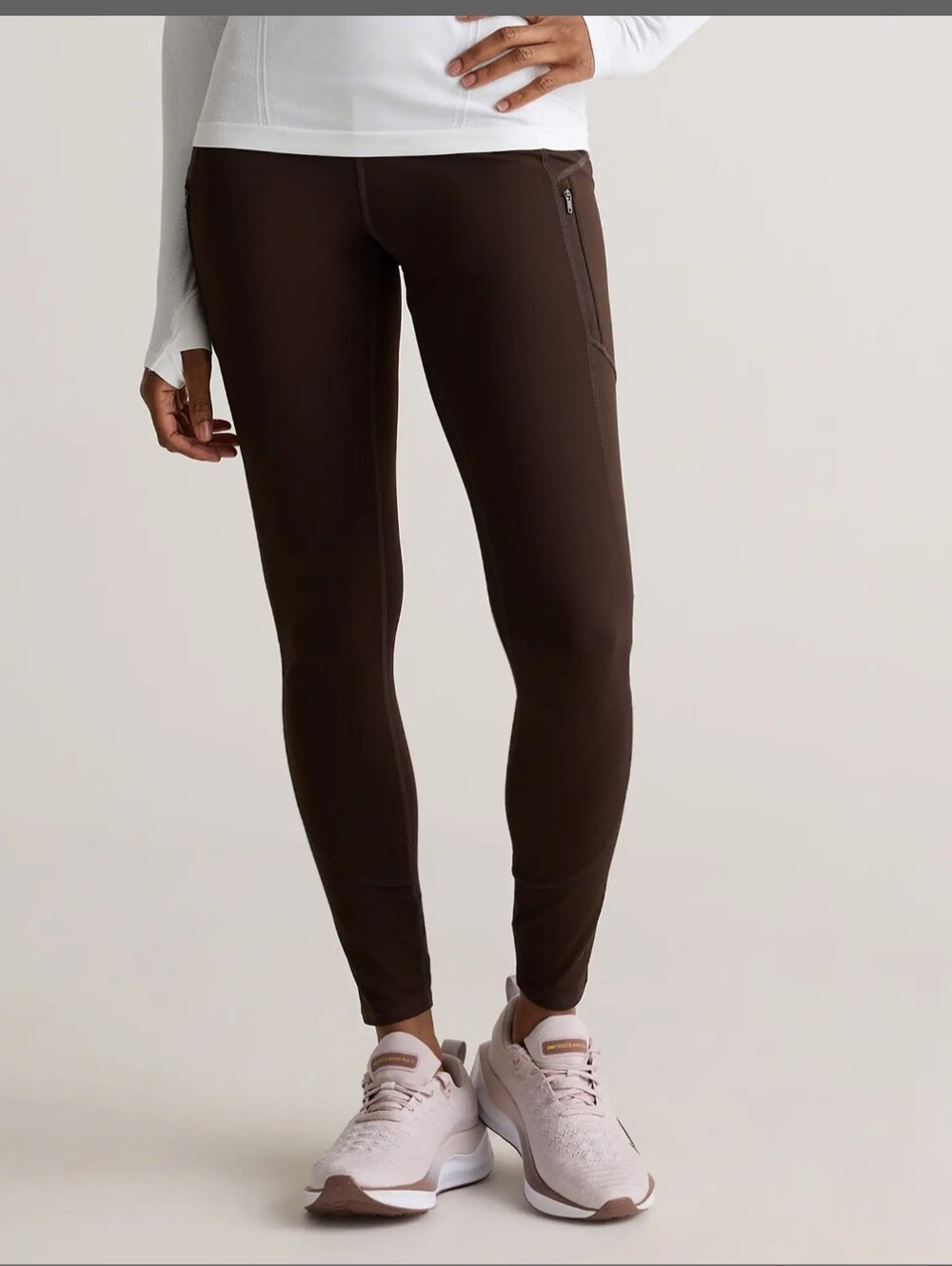 Quince Whistler High-Rise Pocket Thermal Legging Color-Espresso